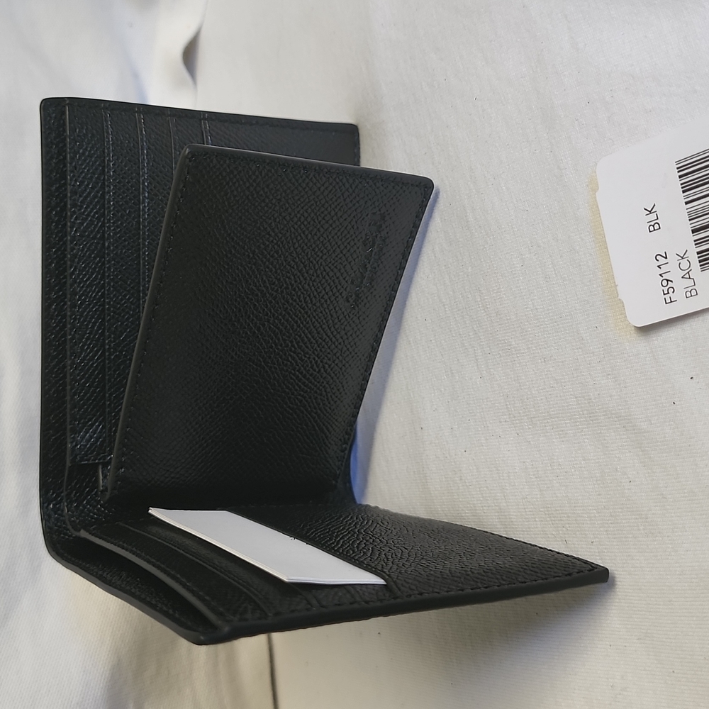 COACH Compact Black WALLET New - Picture 3 of 11